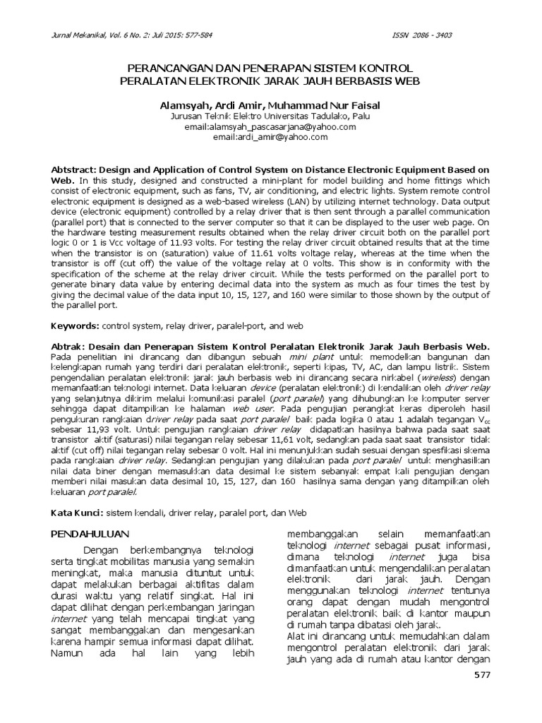 Web-Based Remote Control System Design | PDF