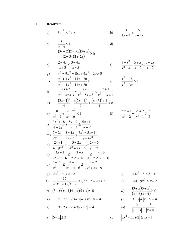 Inecuaciones Pdf