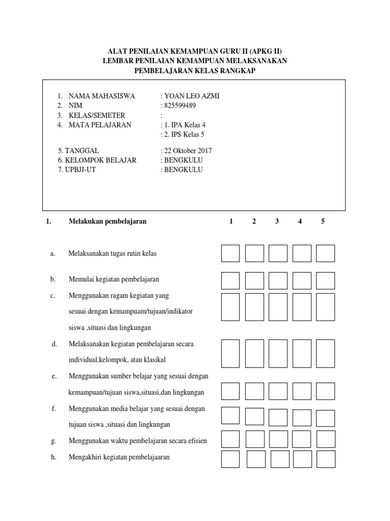 Penilaian Pembelajaran Kelas Rangkap | PDF