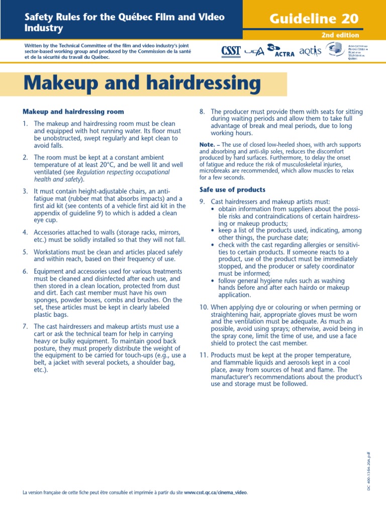 Makeup and Hairdressing: Guideline 20 | PDF | Cosmetics | Prosthesis