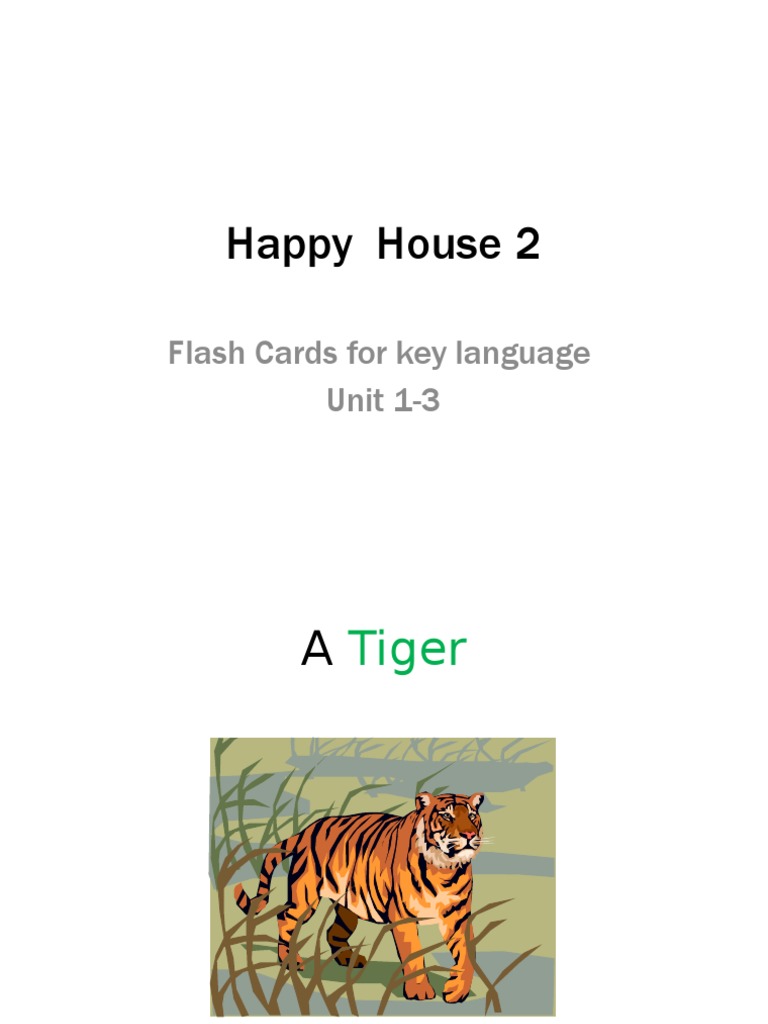 Happy House 2 Unit 1 To 3 Flash Cards For Vocab PDF