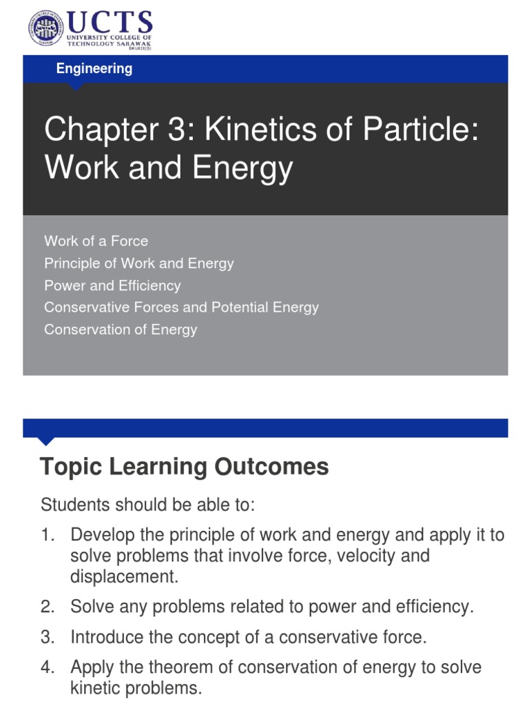 Chapter 3 Kinetics Of Particle Work And Energy Pdf Power Physics