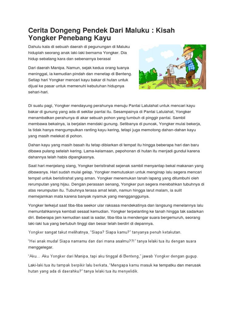 Cerita Dongeng Pendek Dari Maluku Pdf
