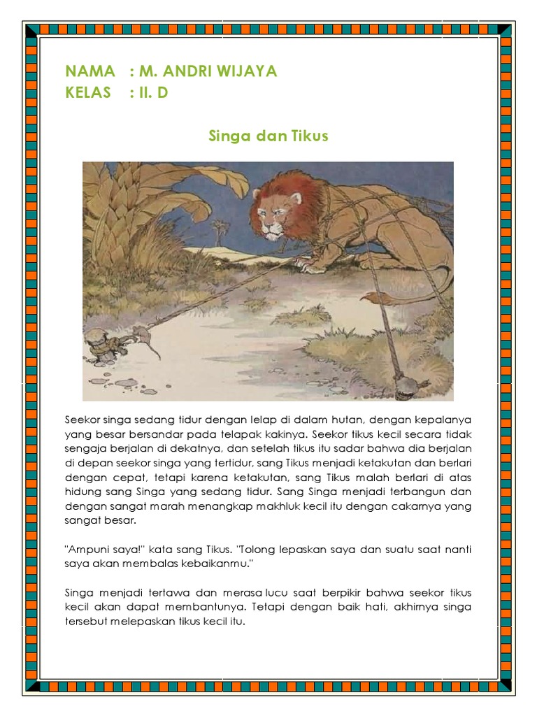 Gambar Singa Dan Tikus