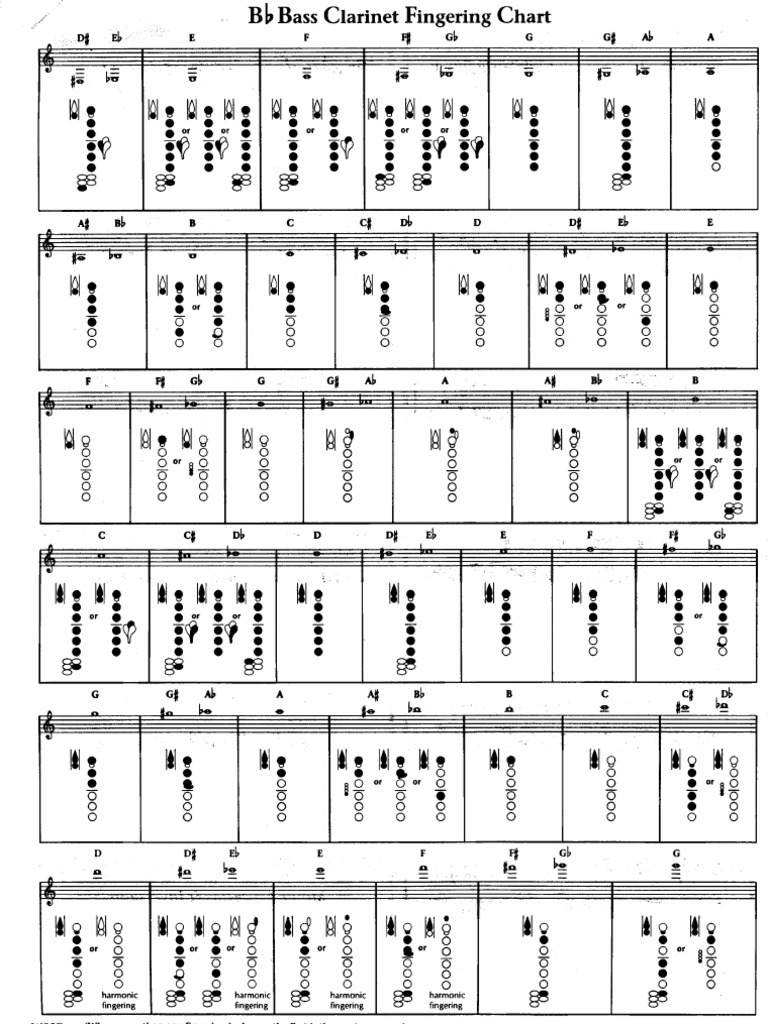 Contrabass Finger Chart