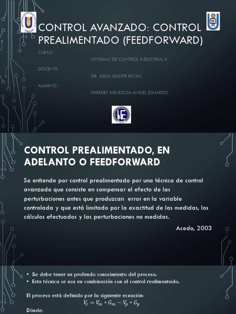 Control Feedforward | PDF | Teoría de sistemas | Matemáticas Aplicadas