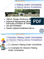 3 Decision Making Under Uncertainty