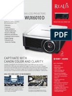 Canon REALiS WUX6010 and WUX6010 D Pro AV Projector