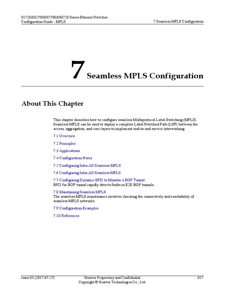 01-07 Seamless MPLS Configuration | PDF | Multiprotocol Label Switching ...