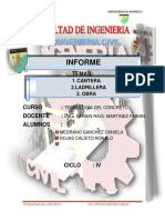 Informe de Cantera Huallaga Huanuco