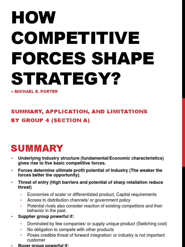 Competitive Forces in Strategy Analysis | PDF | Strategic Management ...
