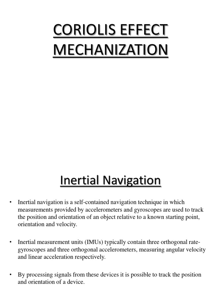 Inertial Navigation Systems Stable Platform and Strapdown