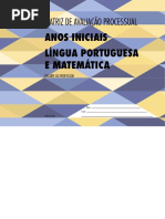 Lingua Portuguesa e Matematica - Anos Iniciais - MATRIZ de AVALIAÇÃO PROCESSUAL