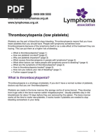 Lymphoma Association - Thrombocytopenia (Low Platelets)