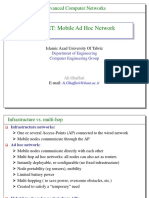 MANET: Mobile Ad Hoc Network: Advanced Computer Networks