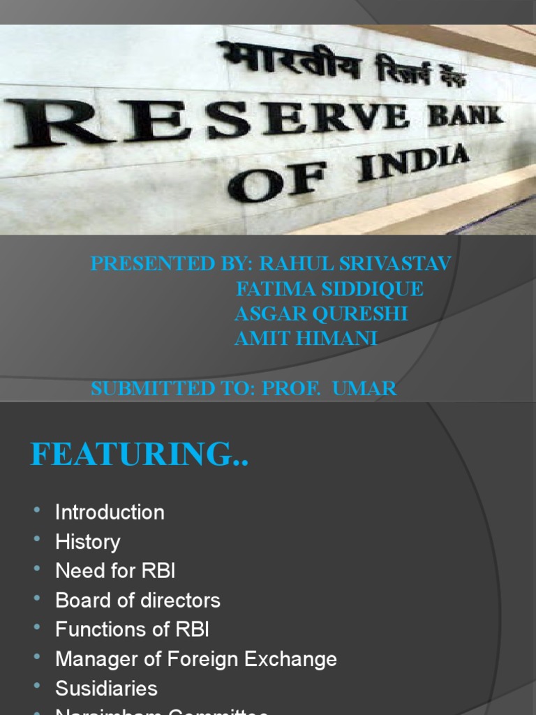 Reserve Bank Of India Pdf Reserve Bank Of India Banks