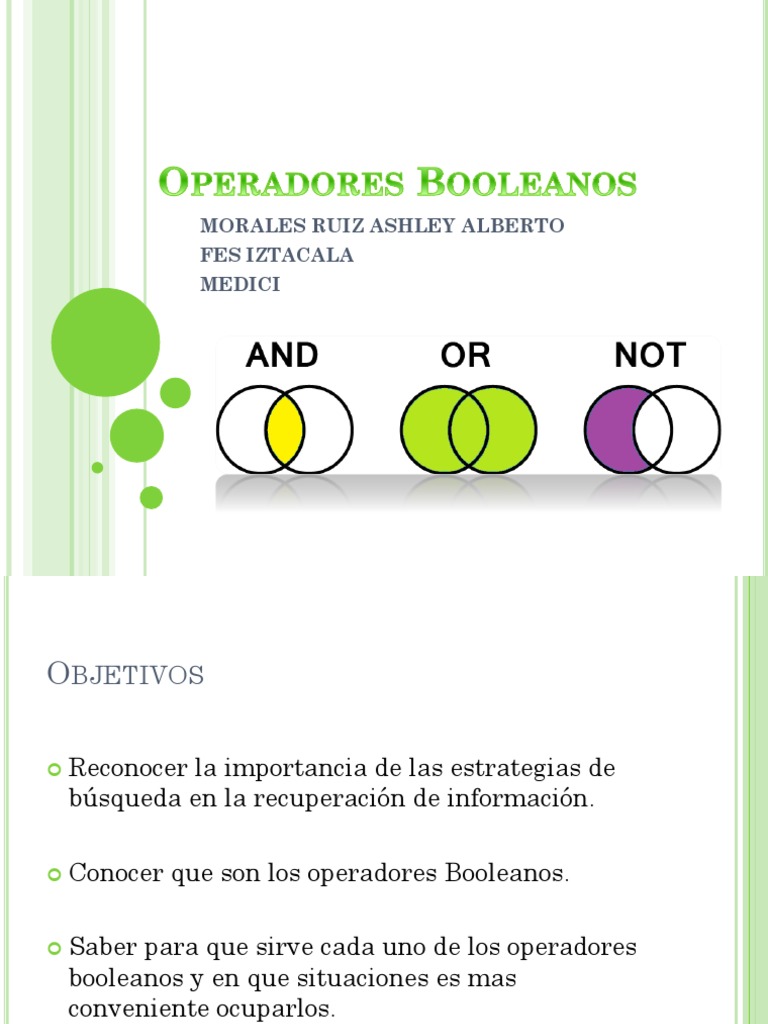 Operadores Booleanos | PDF | Science | Ciencia filosófica