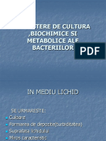 Caractere de Cultura, Biochimice Si Metabolice Ale