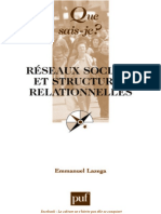 Réseaux sociaux et structures relationnelles - Emmanuel Lazega