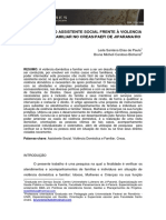 O trabalho do assistente social frente à violência doméstica