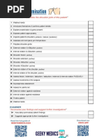 Shoulder Examination Mark Scheme