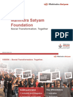 MahindraSatyam Foundation - Overview