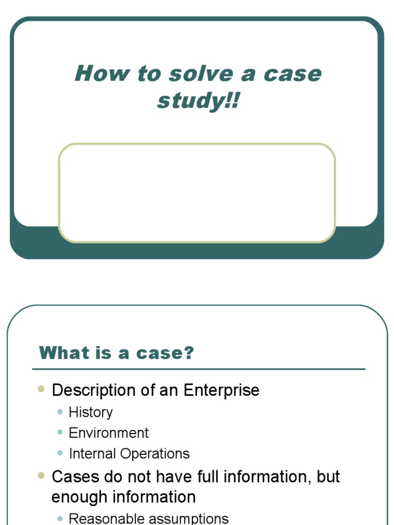 Case Study Analysis Techniques | PDF | Career & Growth | Business
