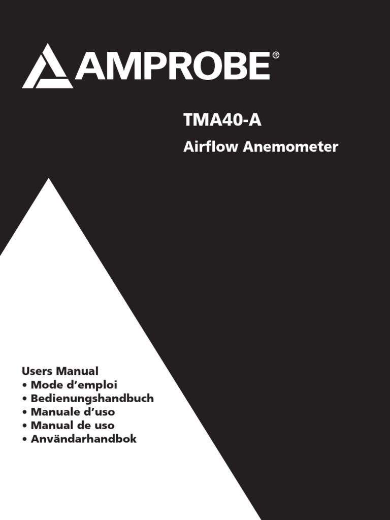 TMA40A AirflowAnemometer Manual PDF PDF Science Electronics
