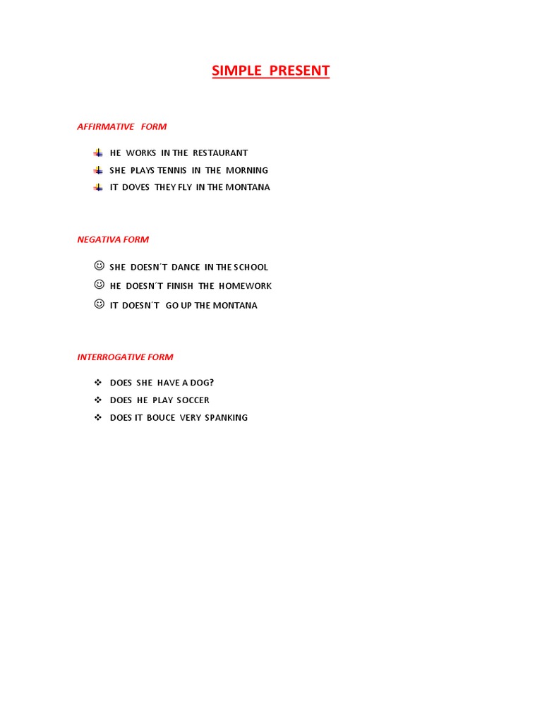 Simple Present Tense Guide | PDF