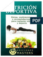 Nutrición Deportiva Dietas, Suplementos y Recomendaciones para Cualquier Edad y Deporte - Adolfo Pérez Agustí