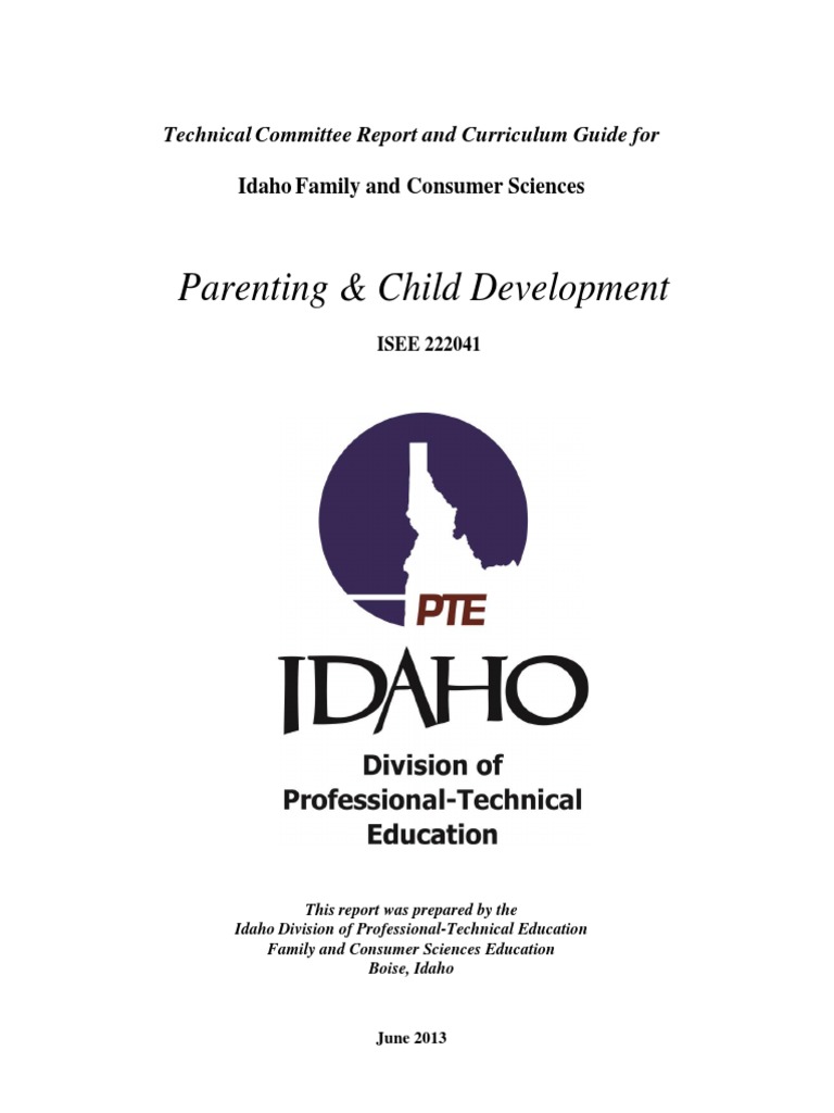 Parenting and Child Development Idaho State Standards PDF Parenting
