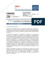 El PIB Crece y La Inflación Cae, Sin Embargo, El Déficit Fiscal Se Mantiene Alto y Cae La Competitividad 2017