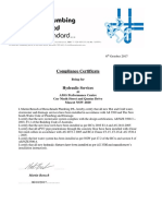 Compliance Certificate: 6 October 2017