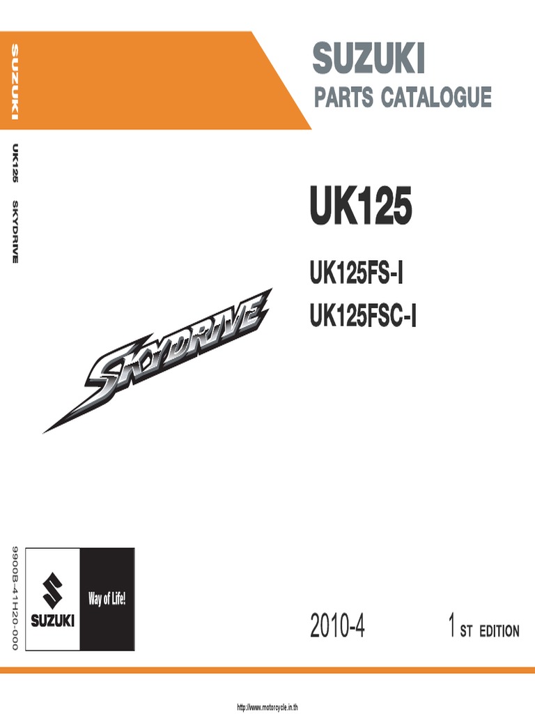 SuzukiSkydrive125PartsCatalog2010.pdf Axle Ignition System