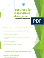 Group/Classroom Management Resources Presentation