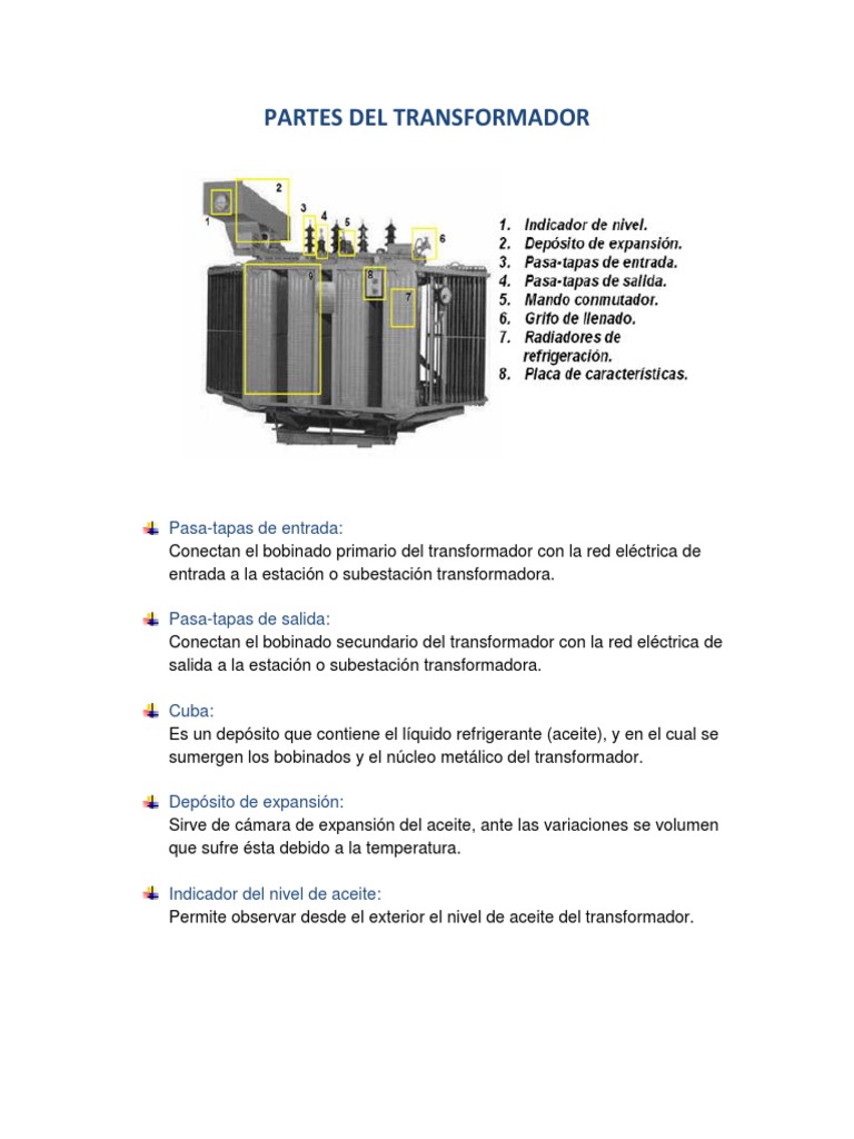 Partes Del Transformador | PDF