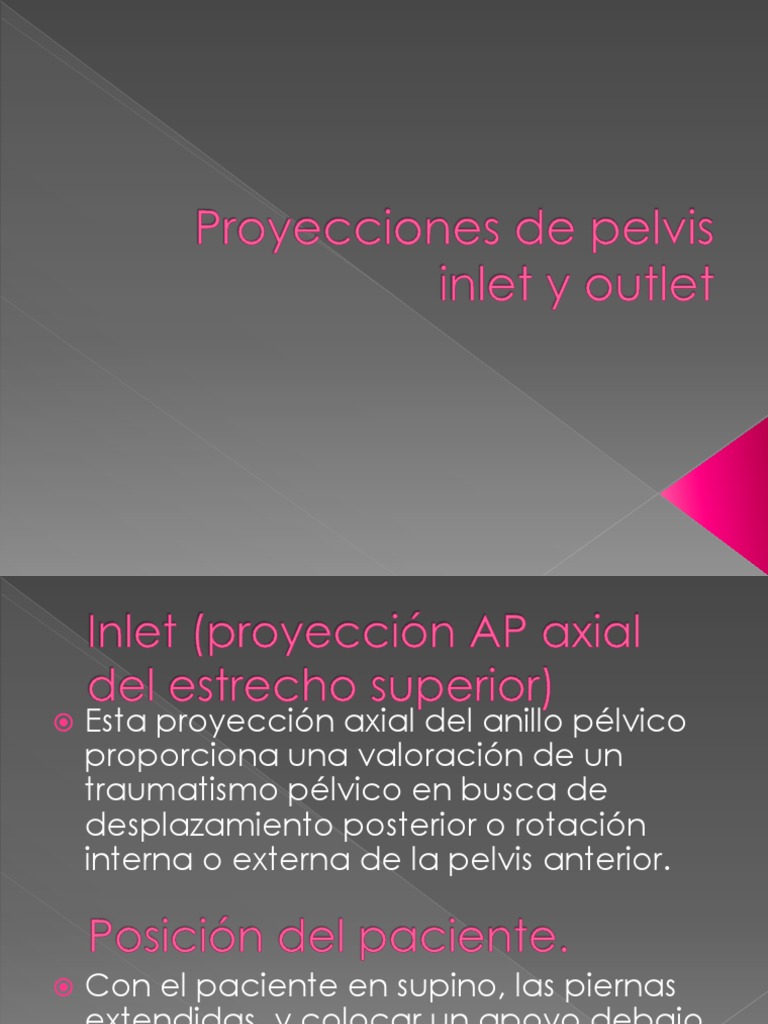 Proyecciones de Pelvis Inlet y Outlet | PDF