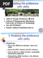 5 Modeling the Preference With Utility