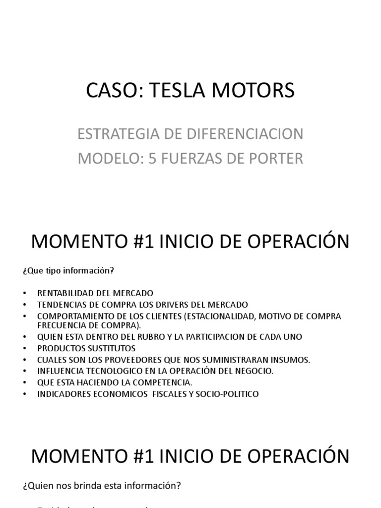 Caso Tesla | PDF | Mercado (economía) | Coche