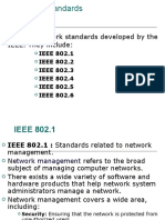 A Set of Network Standards Developed by The IEEE. They Include