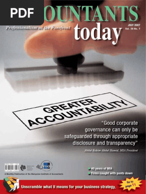Accountants Today Jul2007  PDF  Accounting  Taxes
