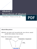 Alkaloid 2 Biosynthesis of Alkaloid: Dinar Sari C. Wahyuni, M.Si, Apt