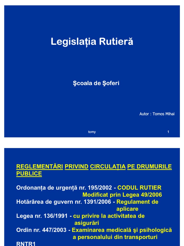 Legislatie Rutiera PDF | PDF