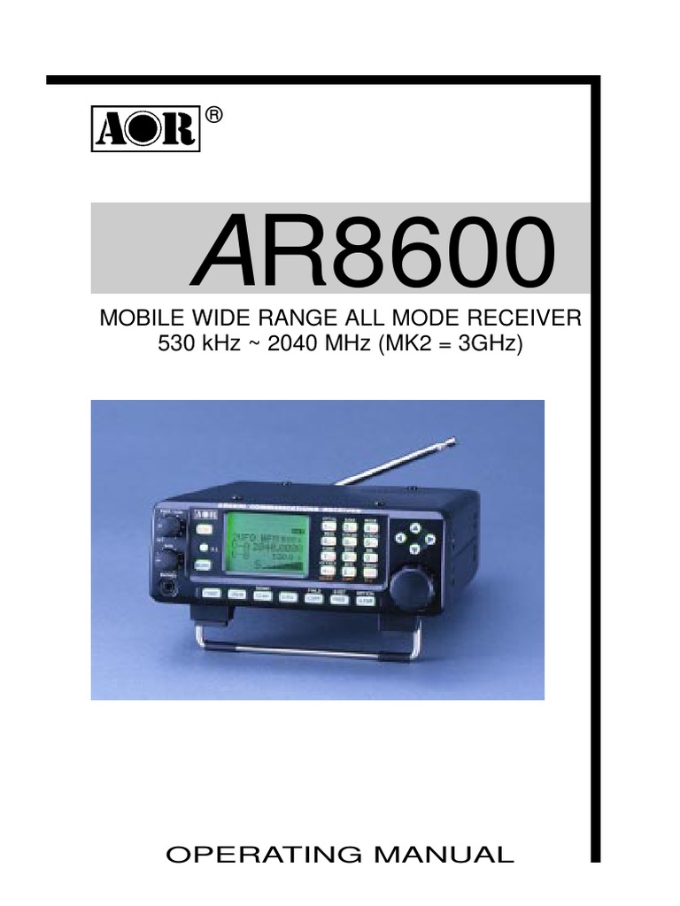 Ar8600mk2 Manual A PDF Antenna (Radio) Menu (Computing) picture