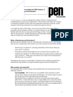 International PEN Guidance Notes For Centres Monitoring and Evaluation