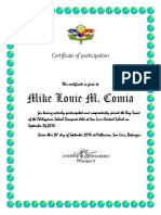 Certificate of Participation GSP