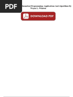 Download Introduction to Mathematical Programming Applications and Algorithms by Wayne L Winston by liorbialik SN362561034 doc pdf