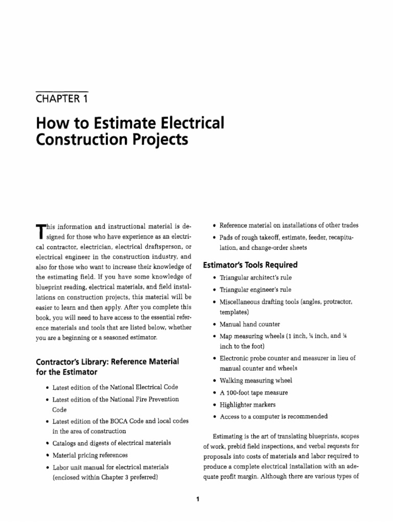 Electrical Estimate | PDF | General Contractor | Hvac