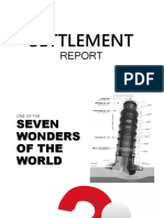 Settlement causes and calculations