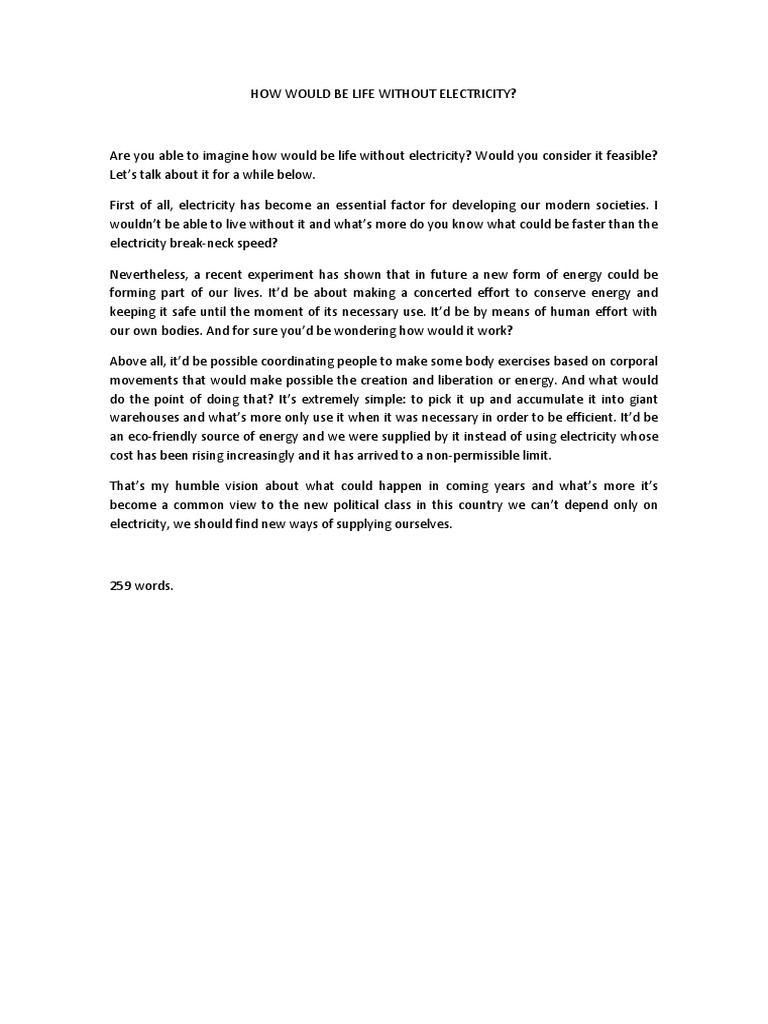 Life Without Electricity: A Vision | PDF, image size:768x1024